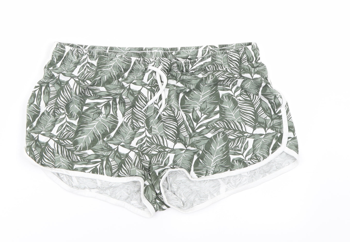 Primark Womens Green Floral  Hot Pants Shorts Size S