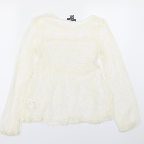 Primark Womens Ivory Floral  Basic Blouse Size XS