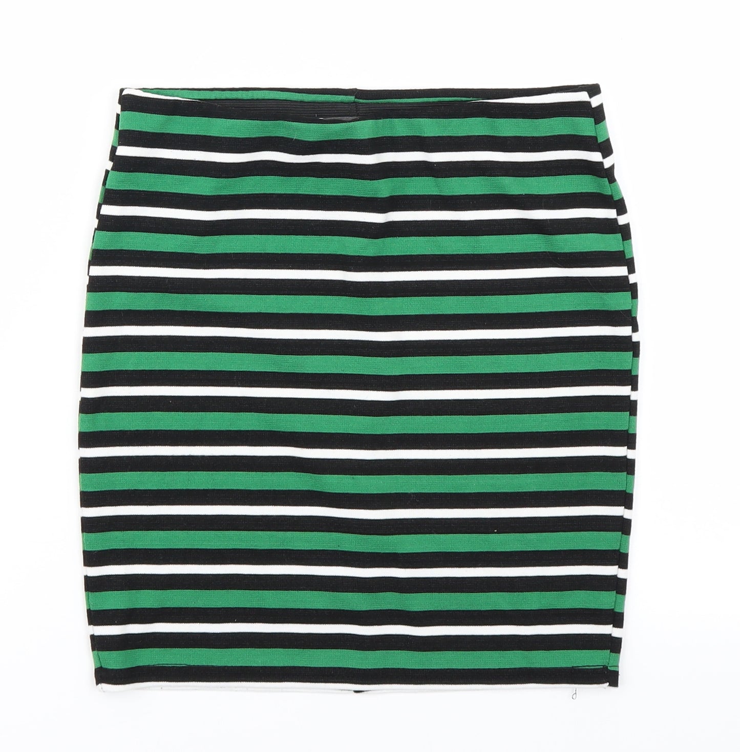 Primark Womens Green Striped  Bandage Skirt Size 8