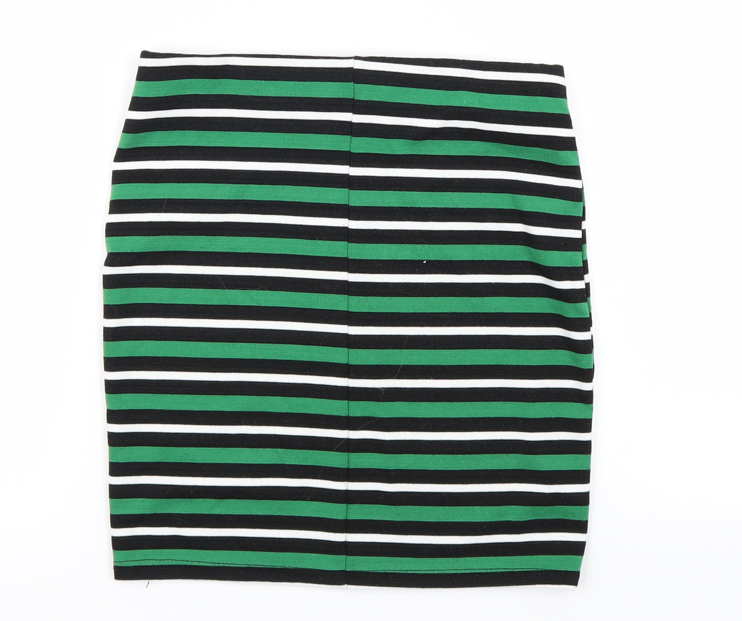 Primark Womens Green Striped  Bandage Skirt Size 8