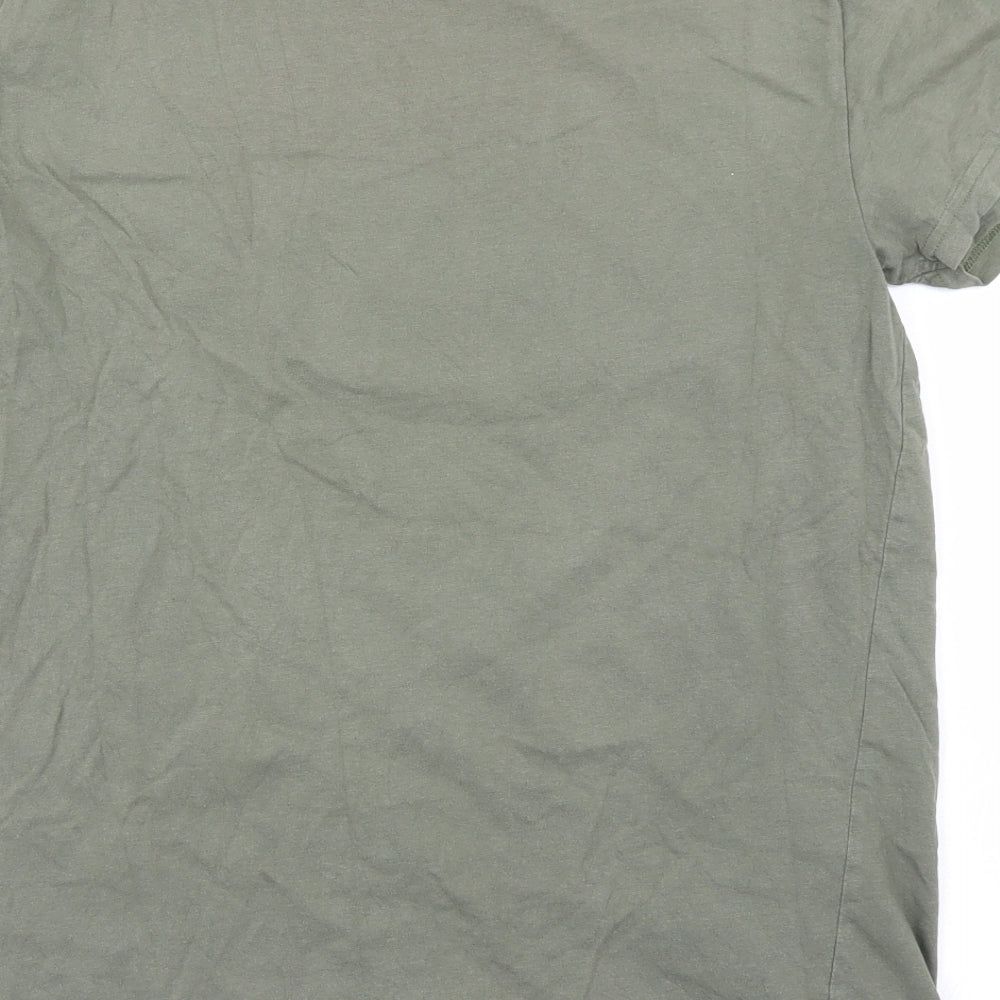 Cedar Wood State Mens Green    T-Shirt Size L