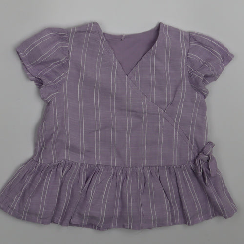 George Girls Purple   Basic Dress Shirt Size 3 Years