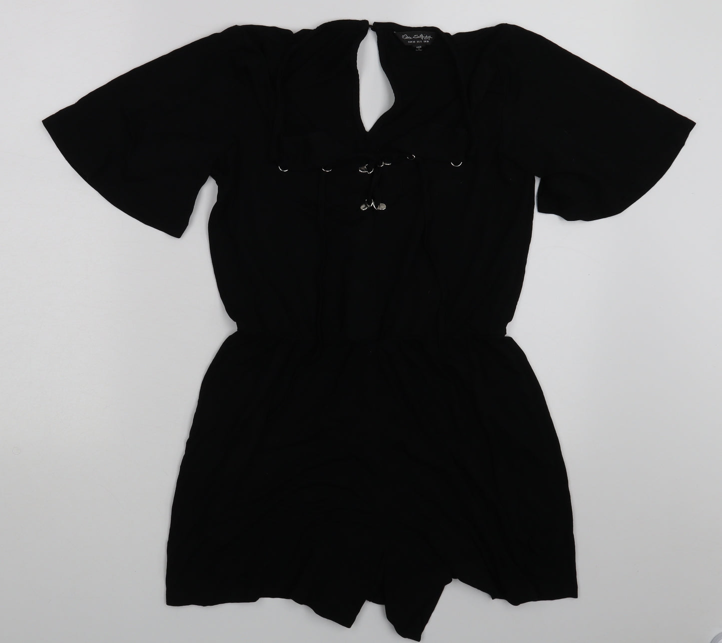 Miss Selfridge Womens Black   Bodysuit One-Piece Size 10