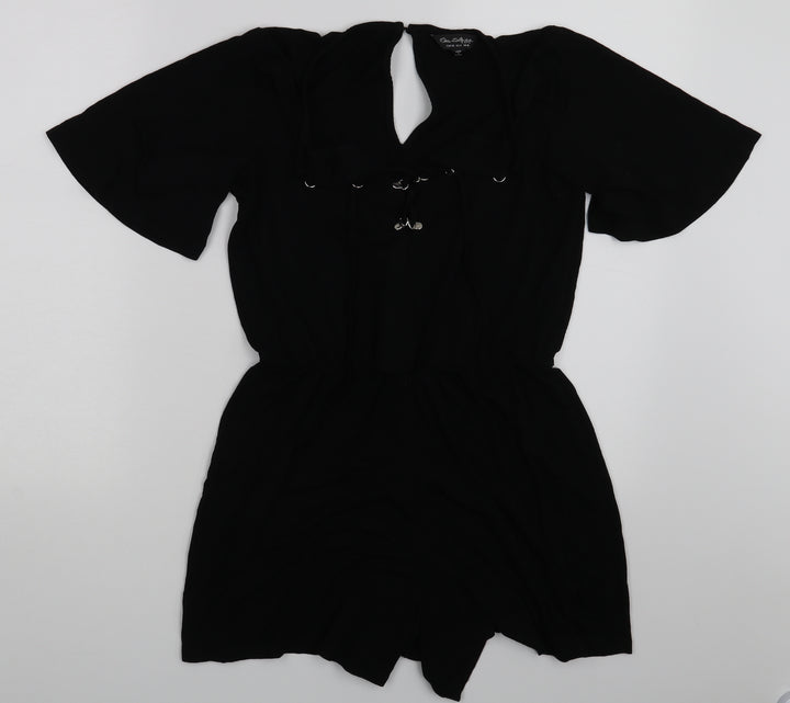 Miss Selfridge Womens Black   Bodysuit One-Piece Size 10