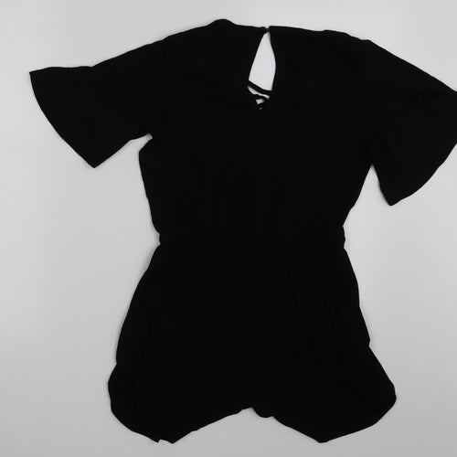 Miss Selfridge Womens Black   Bodysuit One-Piece Size 10