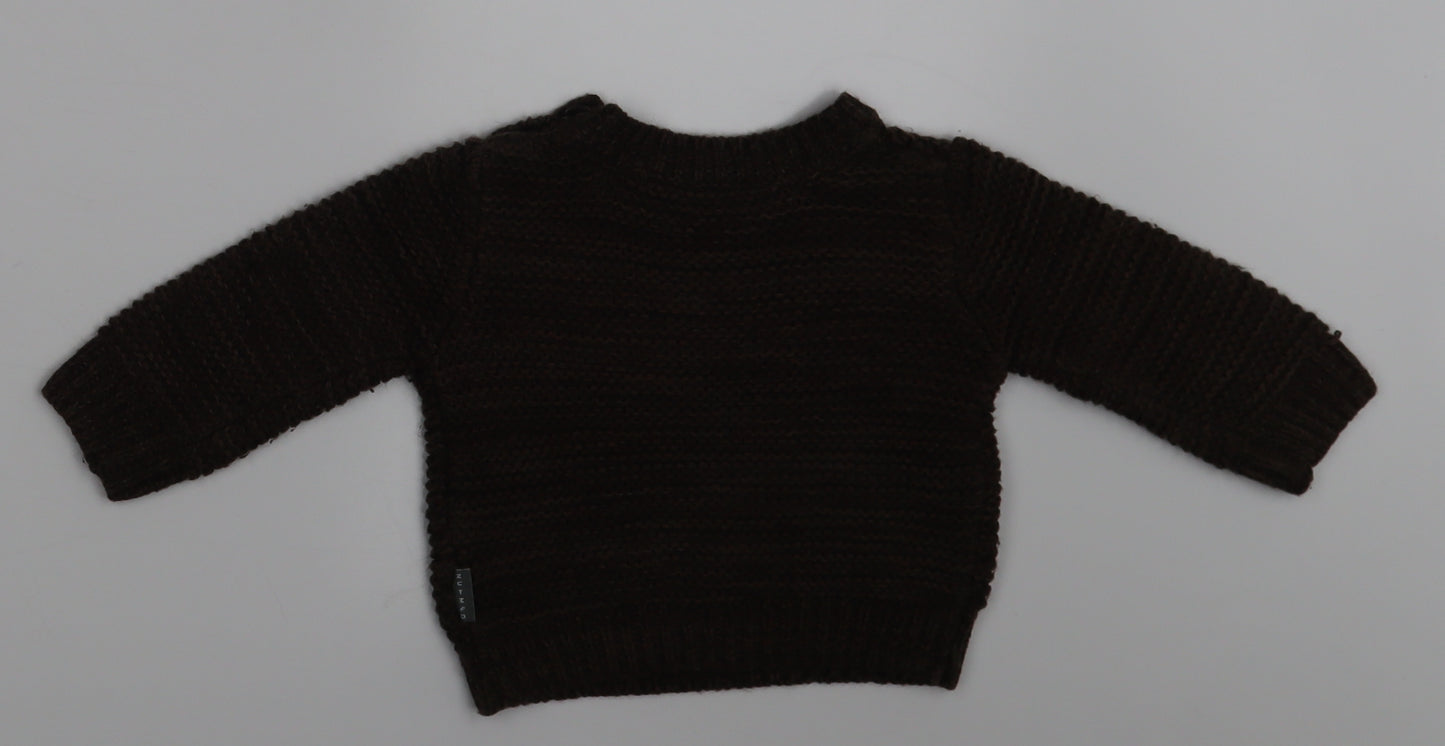 Nutmeg Baby Brown   Pullover Jumper Size 0-3 Months  - SMILE
