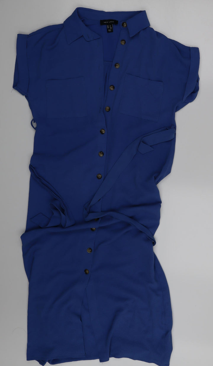 New Look Womens Blue   Basic Button-Up Size 4