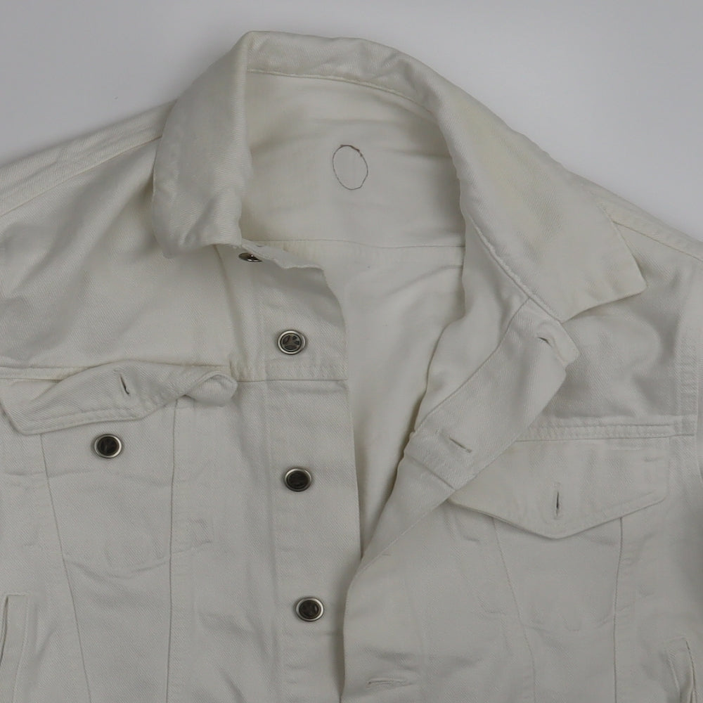 Moschino Mens Ivory  Denim Jacket  Size M  - Size 38