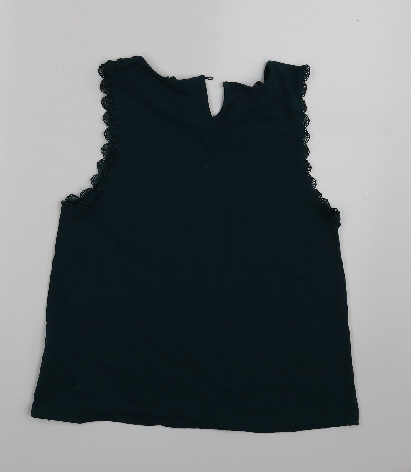 Topshop Womens Green Floral  Basic Blouse Size 12