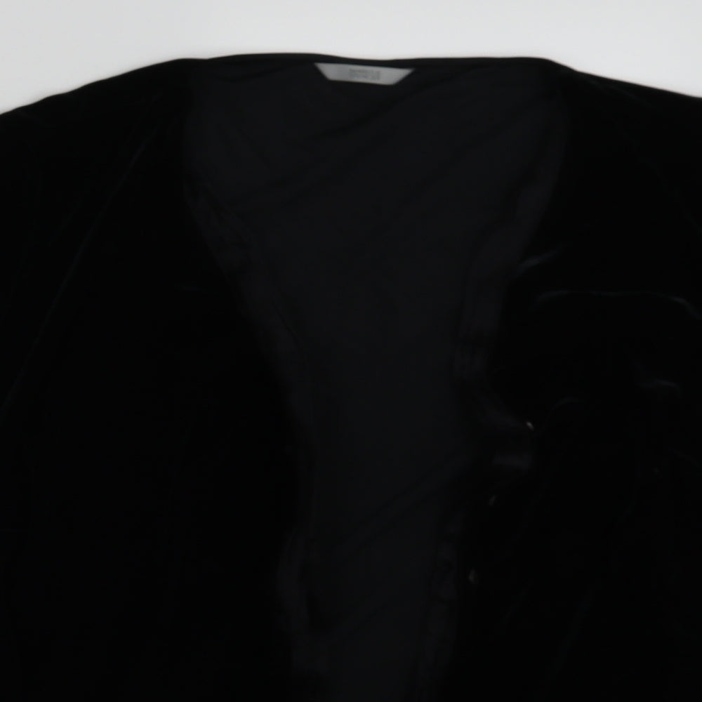 M&S Womens Black  Corduroy Cardigan Jumper Size 22