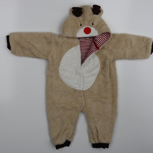 JoJo Maman Bébé Baby Beige   Coverall Outfit/Set Size 12-18 Months