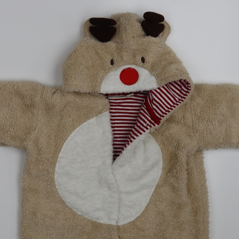 JoJo Maman Bébé Baby Beige   Coverall Outfit/Set Size 12-18 Months