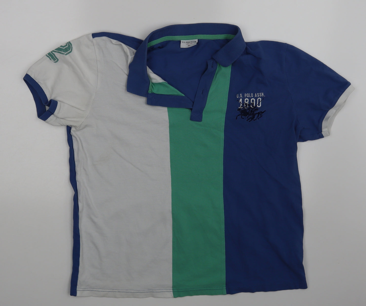 U.S. Polo Assn. Mens Multicoloured Striped   Polo Size XL