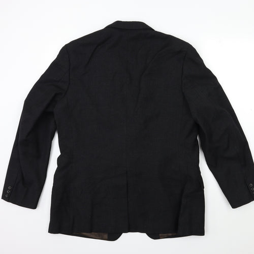 Preworn Mens Black   Jacket Suit Jacket Size 42