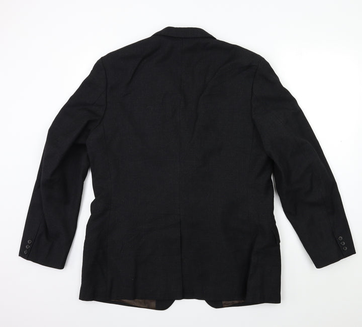 Preworn Mens Black   Jacket Suit Jacket Size 42