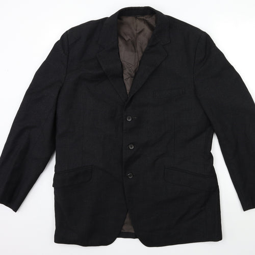Preworn Mens Black   Jacket Suit Jacket Size 42