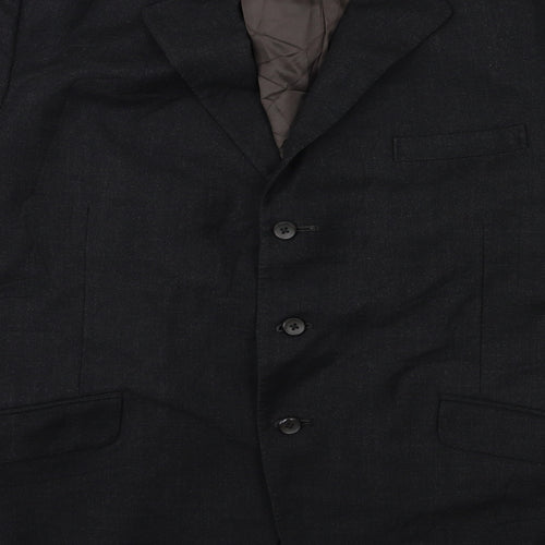 Preworn Mens Black   Jacket Suit Jacket Size 42