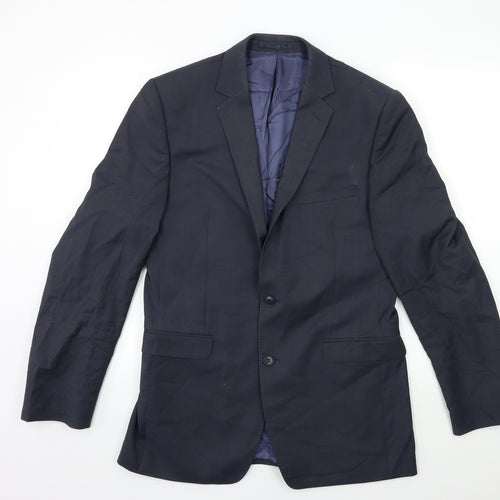 Preworn Mens Blue   Jacket Suit Jacket Size 40