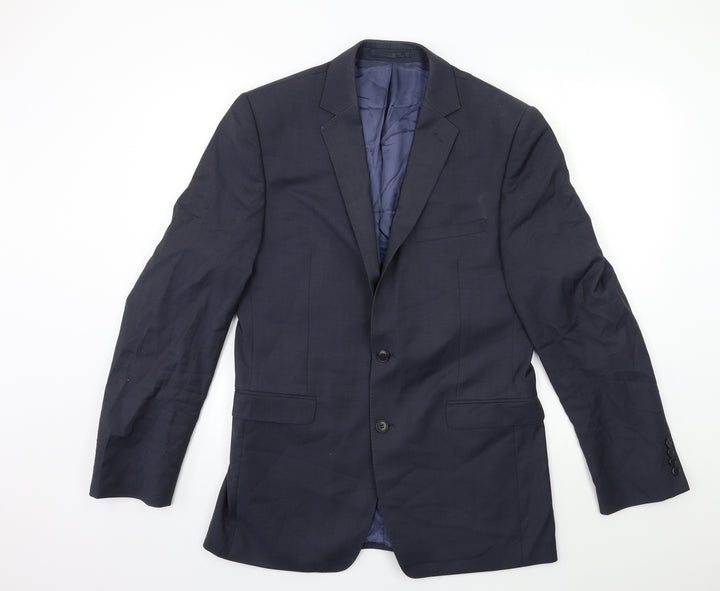 Preworn Mens Blue   Jacket Suit Jacket Size 40