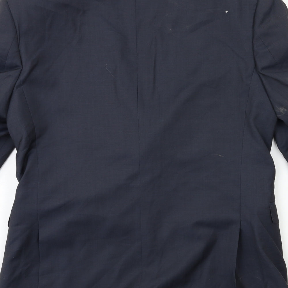 Preworn Mens Blue   Jacket Suit Jacket Size 40