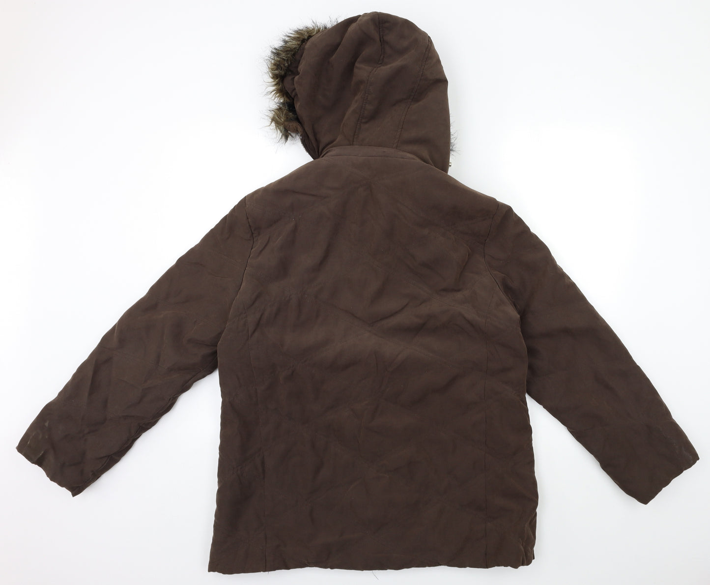 Casual Club Womens Brown   Overcoat Coat Size 16
