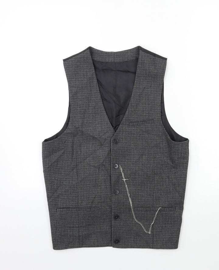 ASOS Mens Grey Check  Jacket Suit Jacket Size 36