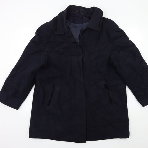 BHS Womens Blue   Overcoat Coat Size 18