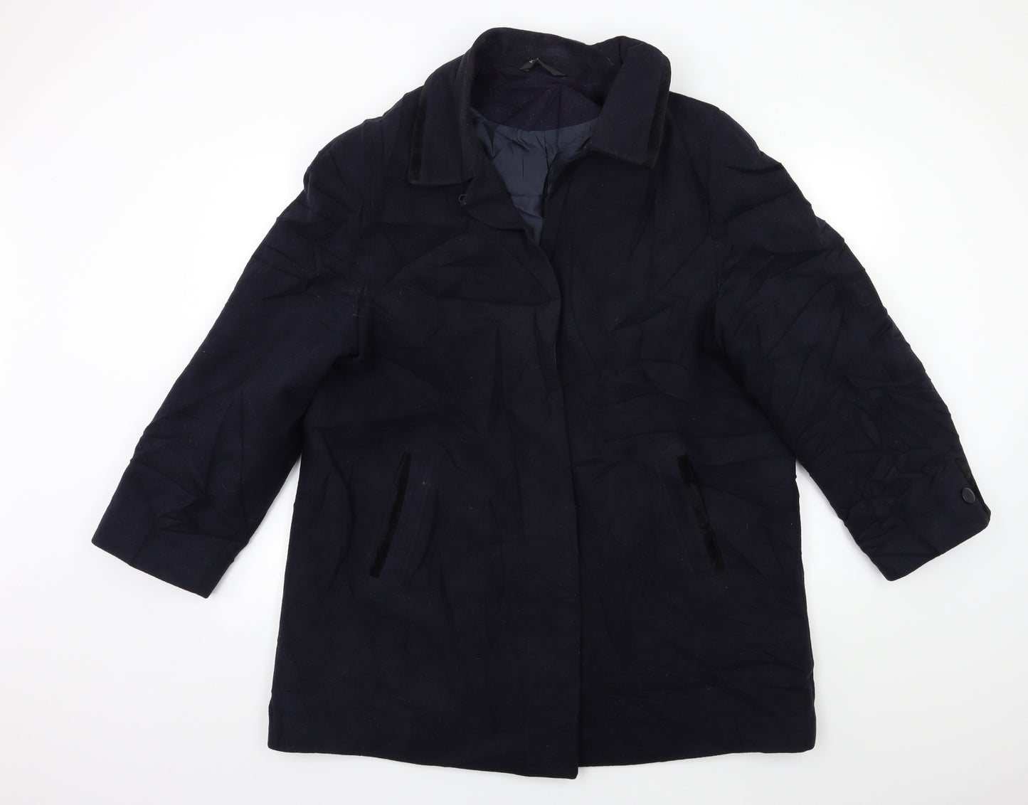 BHS Womens Blue   Overcoat Coat Size 18