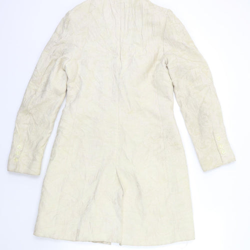 picotazos Womens Beige Floral  Overcoat Coat Size 12