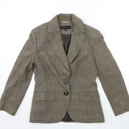 NEXT Womens Brown Check  Jacket Blazer Size 10
