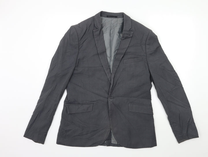 Topman Mens Grey   Jacket Suit Jacket Size 40