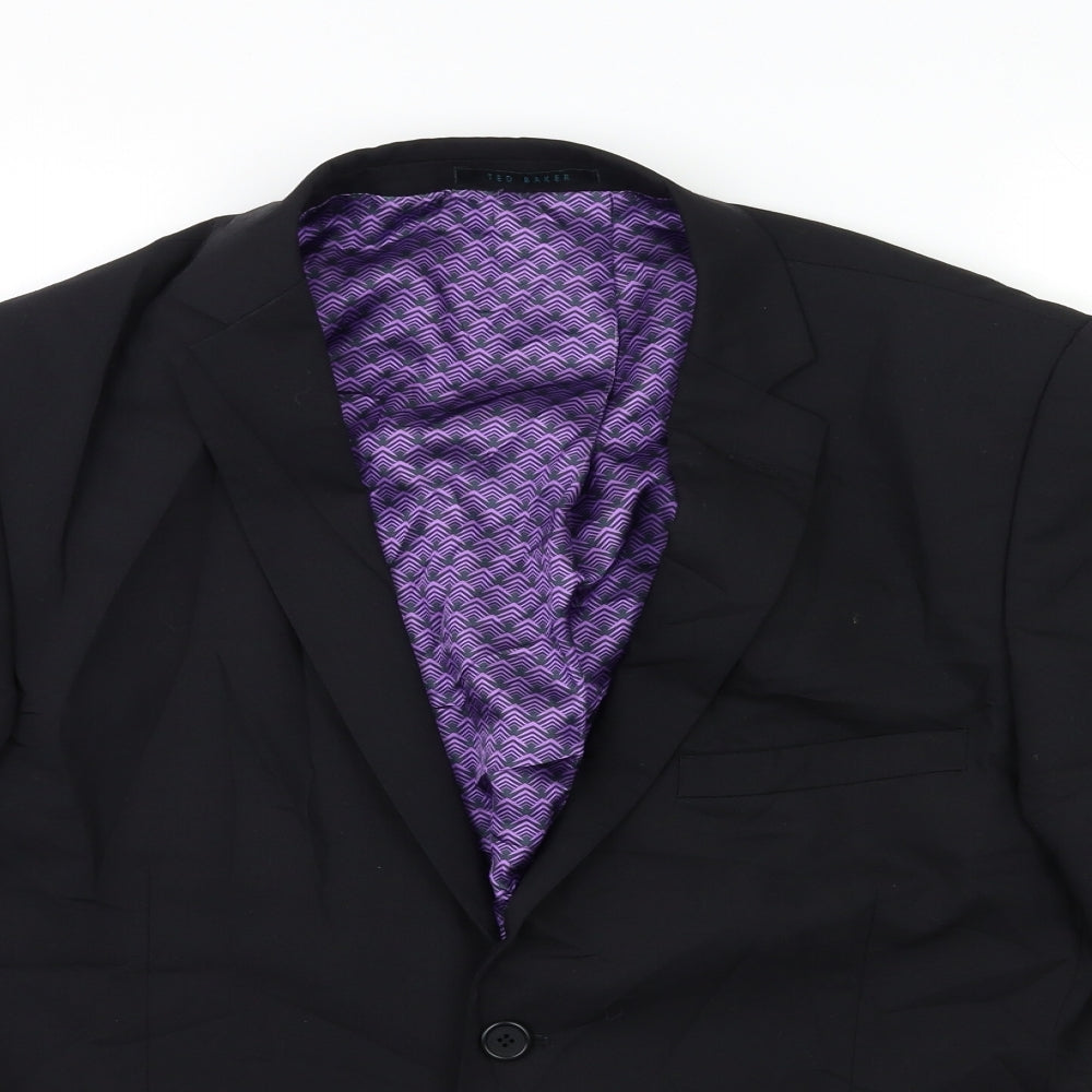 Ted Baker Mens Black   Jacket Suit Jacket Size 42