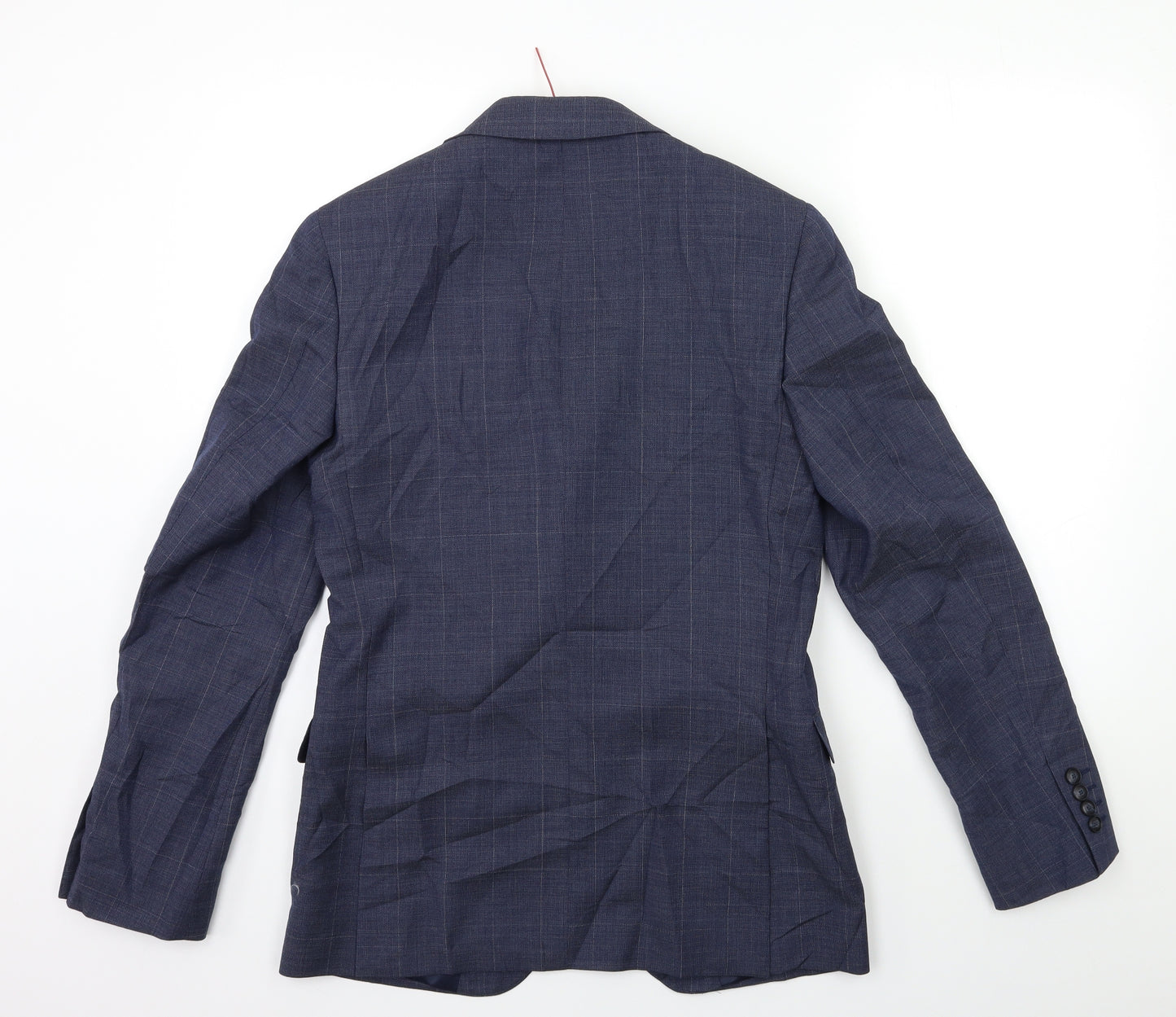 Marks and Spencer Mens Blue Check  Jacket Suit Jacket Size 36