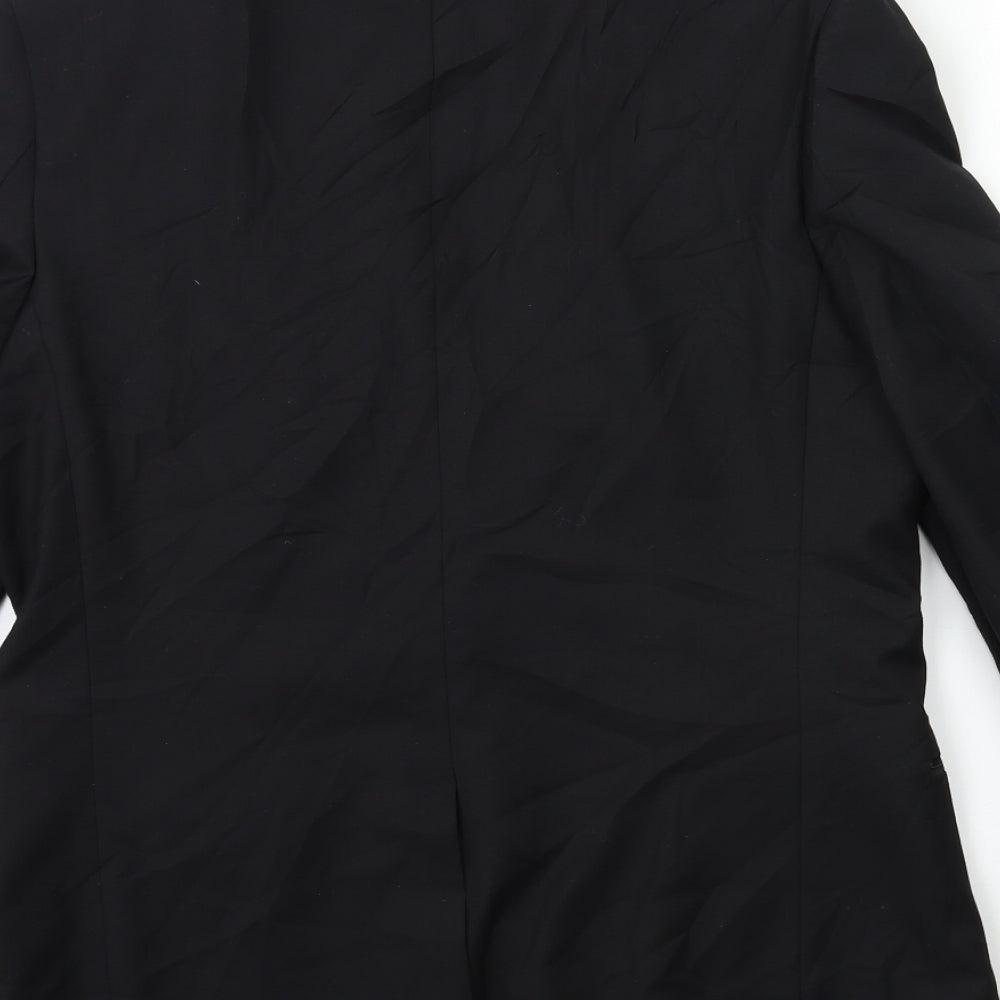 Topman Mens Black   Jacket Suit Jacket Size 40