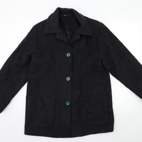 BHS Womens Black   Overcoat Coat Size 10