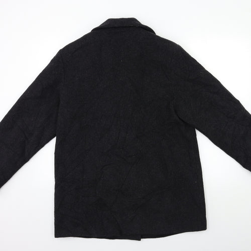 BHS Womens Black   Overcoat Coat Size 10