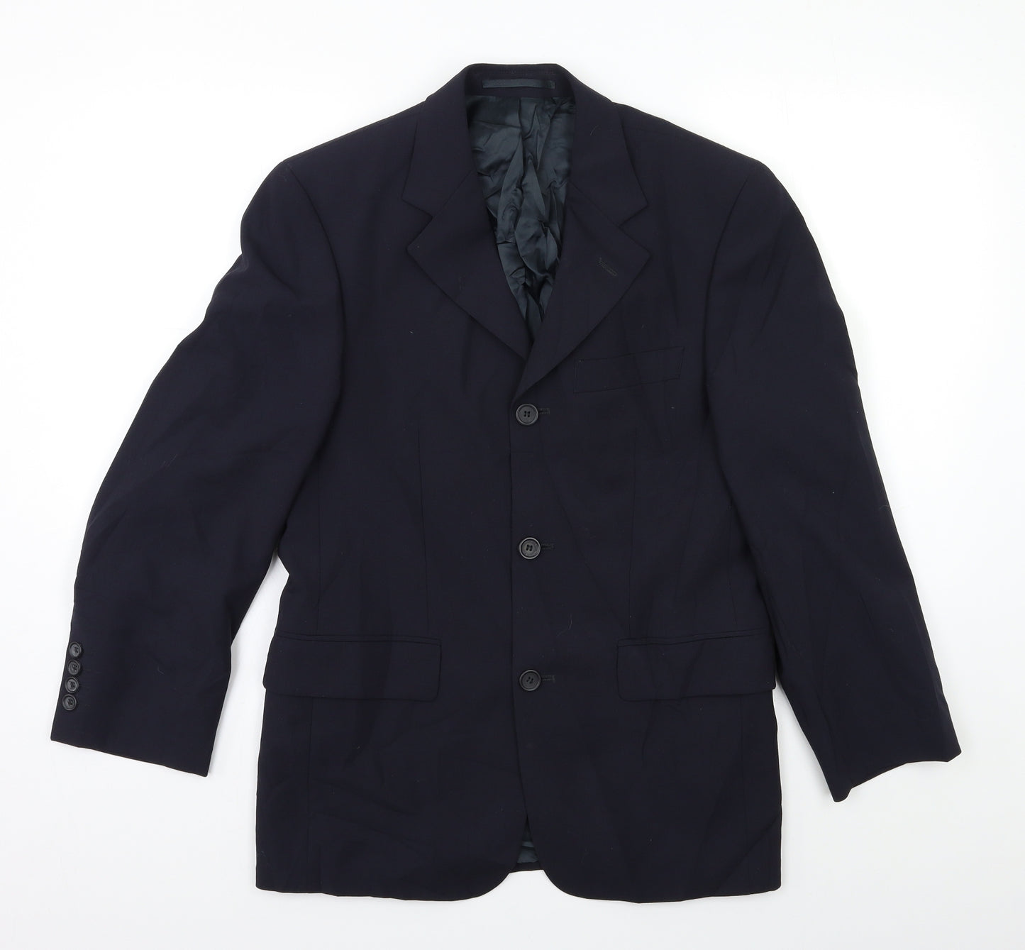 Preworn Mens Blue   Jacket Suit Jacket Size 34