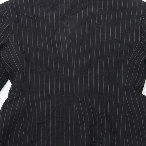 Marks and Spencer Womens Black Striped  Jacket Blazer Size 12