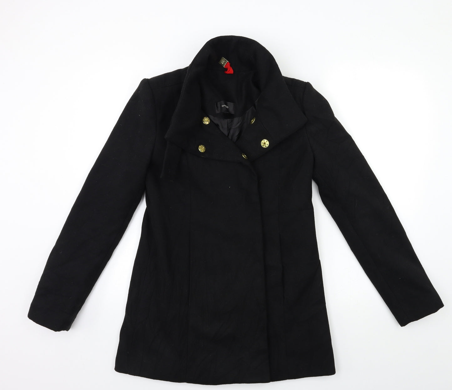 Mango Womens Black   Overcoat Coat Size S
