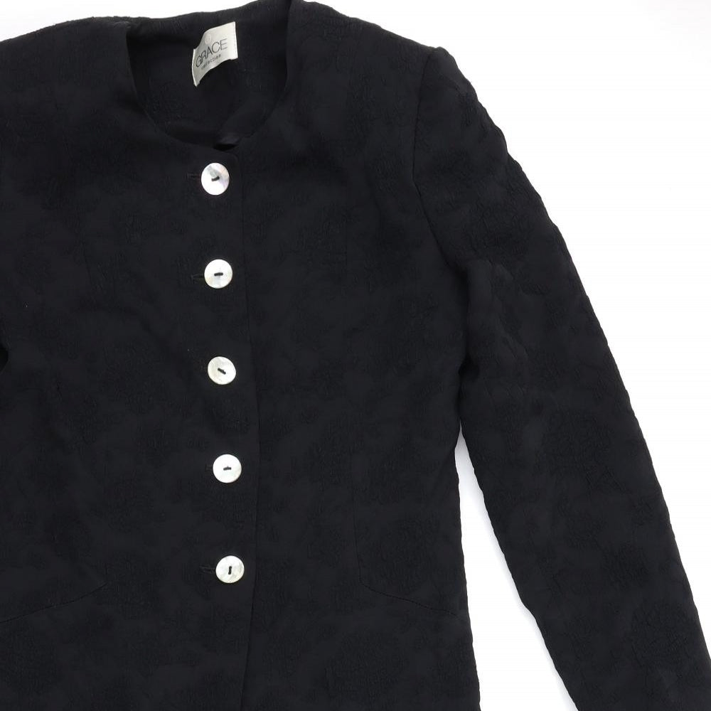 Grace Womens Black   Jacket Blazer Size 12