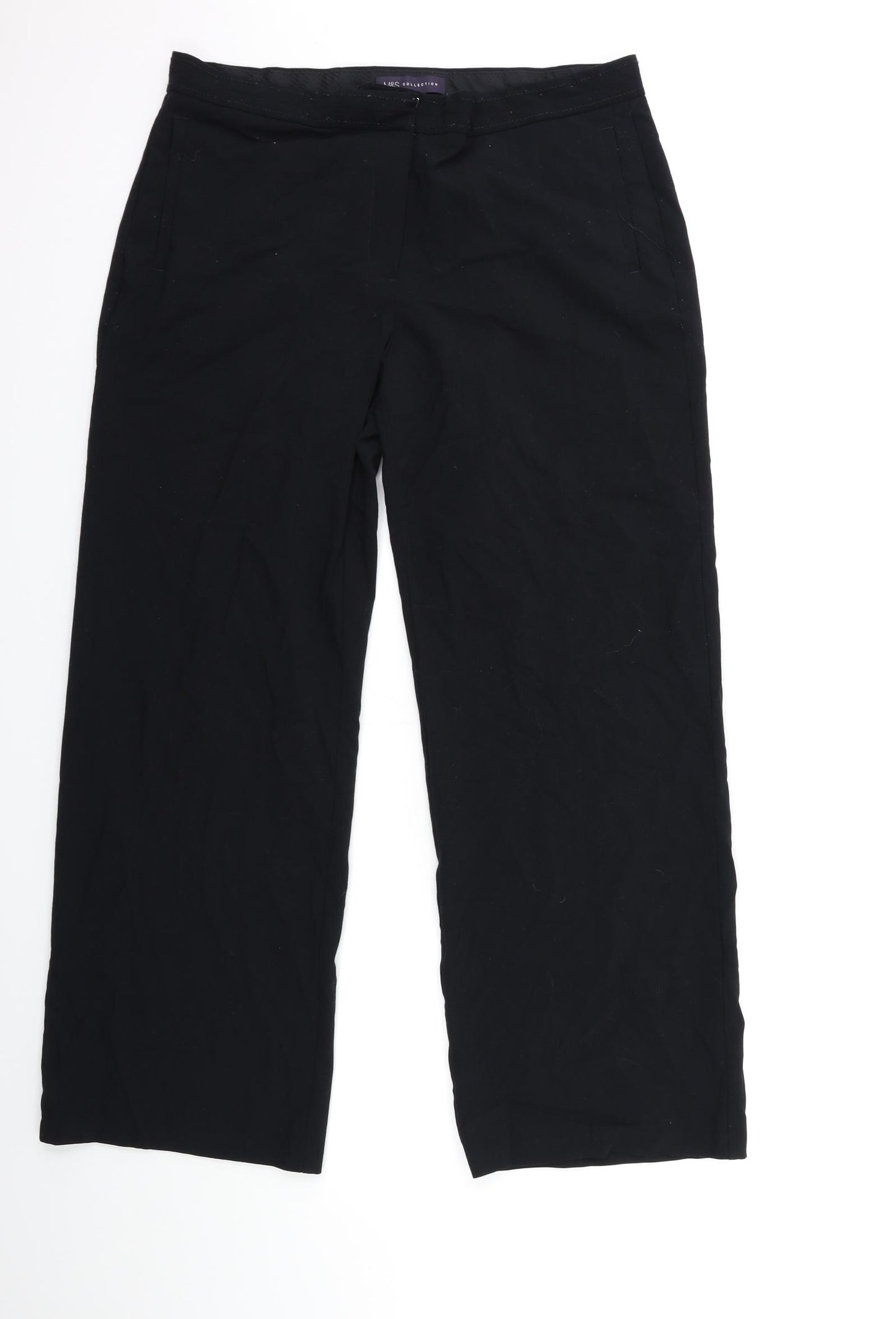 Marks and Spencer Womens Black   Trousers  Size 16 L30 in