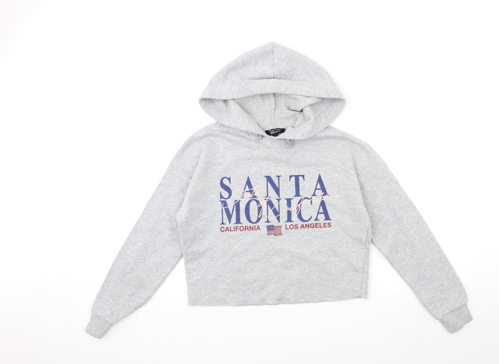 New Look Girls Grey   Pullover Hoodie Size 12 Years