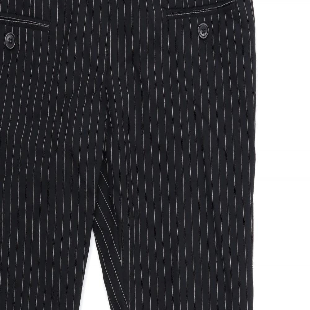 Jaeger Womens Black Striped  Trousers  Size 14 L32 in