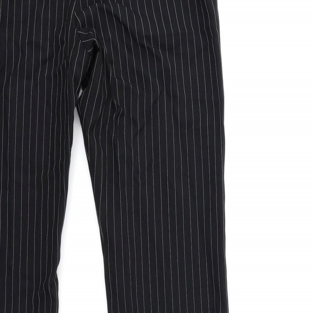 Jaeger Womens Black Striped  Trousers  Size 14 L32 in
