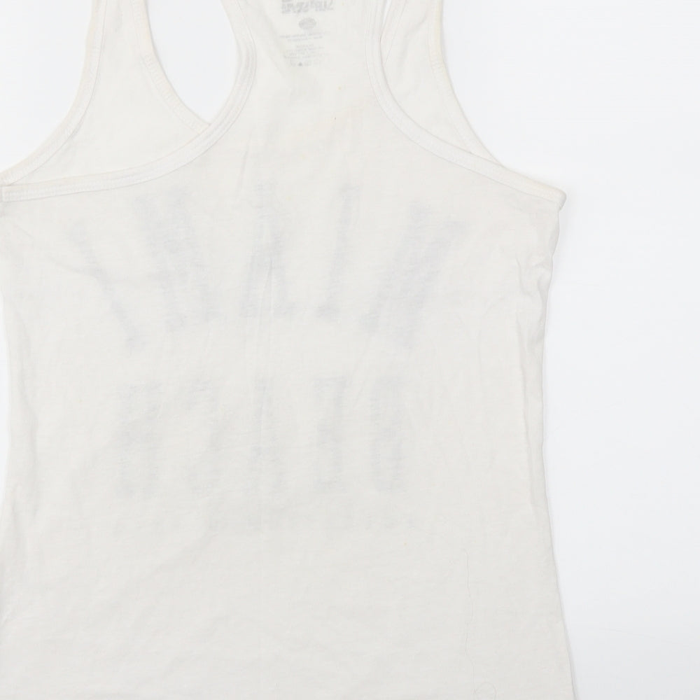 surstyle Womens White Camouflage  Basic T-Shirt Size L