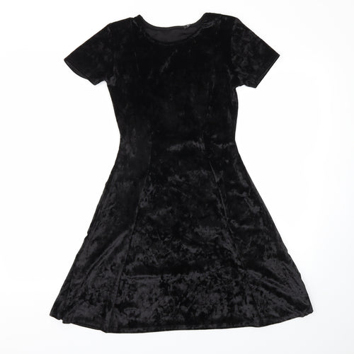 LOOK OF THE DAY Womens Black   Fit & Flare  Size 10