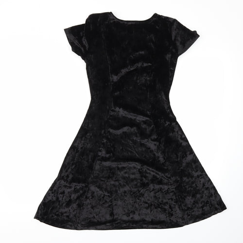 LOOK OF THE DAY Womens Black   Fit & Flare  Size 10