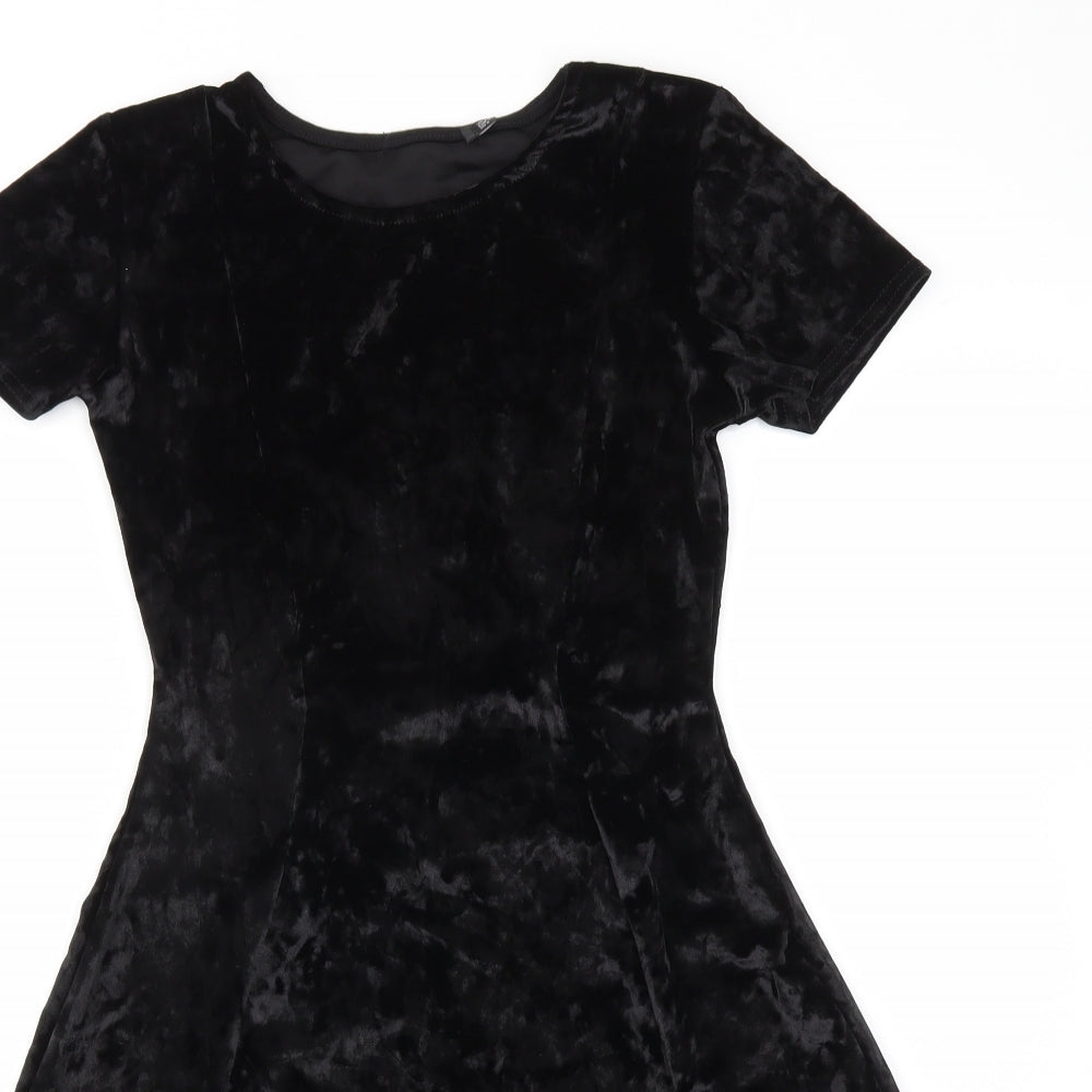 LOOK OF THE DAY Womens Black   Fit & Flare  Size 10