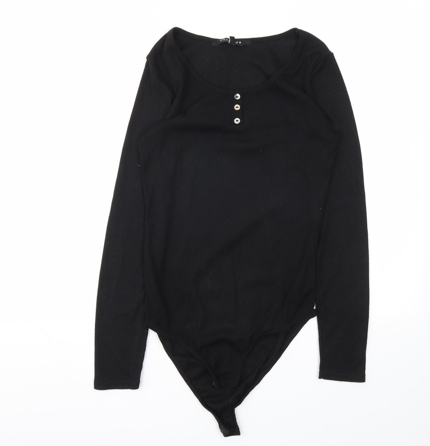 Peacocks Womens Black   Bodysuit One-Piece Size 8
