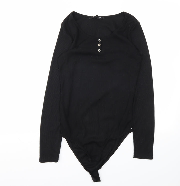 Peacocks Womens Black   Bodysuit One-Piece Size 8